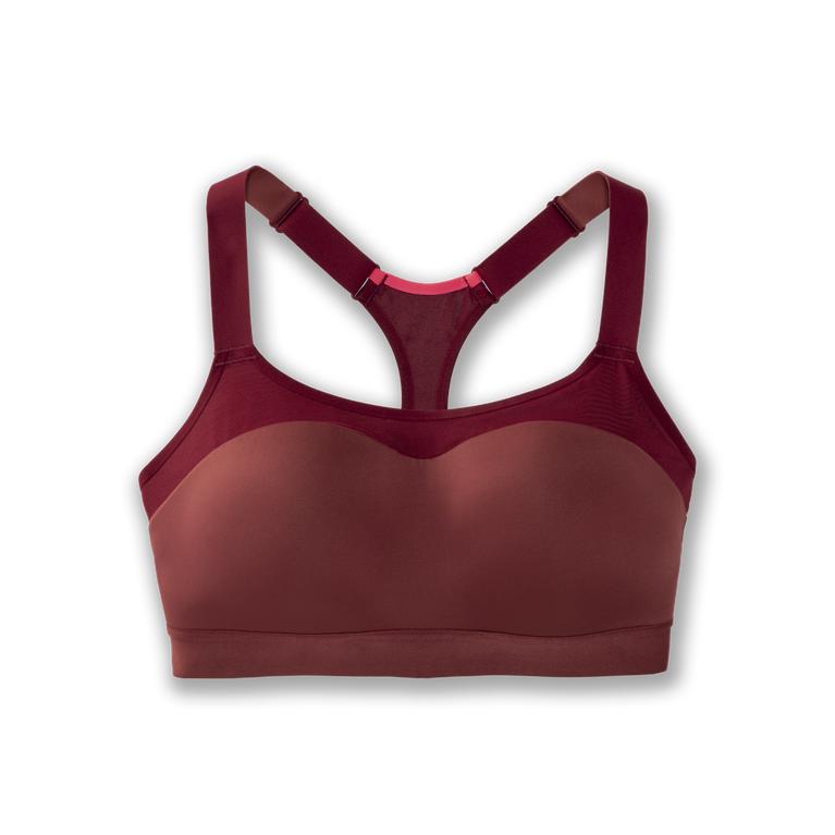 Brooks DARE RACERBACK Running Bra Womens Outlet - Burgundy/Terracotta/Deep Terracotta (ZSM741538)